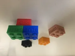 Lego Compatible Filament Sample Bricks