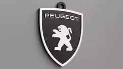 Peugeot logo key ring 02 3D print model