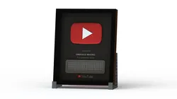 RGB YouTube Play Button Award With Live Sub/View Count