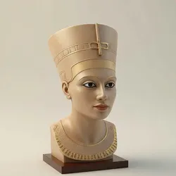 Sculptures & Artworks STL indir - Queen Nefertiti Bust Sculpture - Craftitect