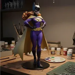 Sculptures & Artworks STL تنزيل - Batgirl - Classic 60s Style - High-Detail Statuette - Ruffi