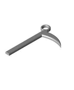 Scythe keychain - Print in place!