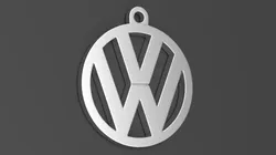 volkswagen logo key ring 01 3D print model