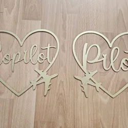 Wedding chair decoration Copilot & Pilot (Mr & Mrs)