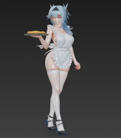 white maid