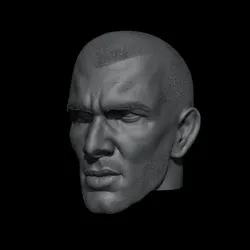 Zinedine Zidane Headsculpt – Football 1:6 & 1:12 Scale STL & OBJ