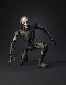 Create a horror animatronic character designed with abnormal flexibili