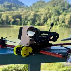 DJI Osmo Action  O4 / O5 Mount for Rekon 7 - fixed TPU mount 25 degree