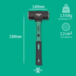 Extra Long Club Hammer 1250Grams/3LB for screws or peg board