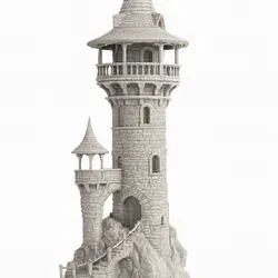 Moonspire Watchtower – Fantasy 3D Printable Diorama