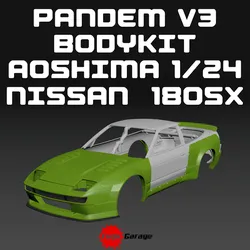 PANDEM V3 BODYKIT FOR NISSAN 180SX AOSHIMA 1/24