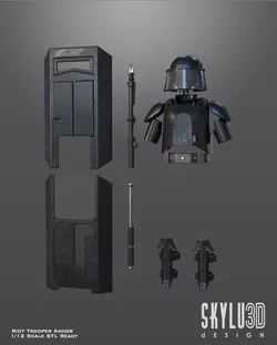 Riot Trooper Custom One12 Scale STL 3D print model
