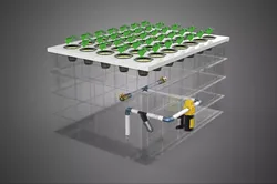 TRANSPARENT AEROPONIC PLANT CROP NET POT CUP WATERPUMP GROW TRAY 3D model