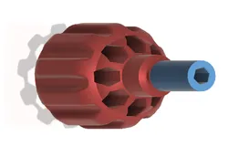 Compact screwdriver with 8-head magazine with magnetic retention / Tournevis 8 têtes  à rétention magnétique
