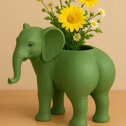 Funny Elephant Planter – Cute Big-Booty Elephant 3D Print Model (STL)