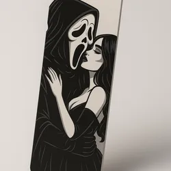 Ghostface & Girl – Dark Romance Bookmark | Horror 3D Print | Gothic Dark romance Book Lover Gift