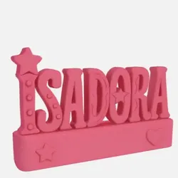 Home Decorations & Ornaments STL indir - Nome ISADORA - Leandro De coração