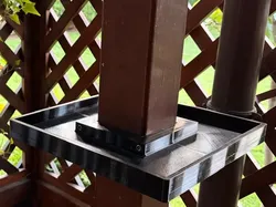 Mostrador de bar exterior - Fijación a pilares cuadrados de 100 mm - Modelo de impresión 3D gratuito
