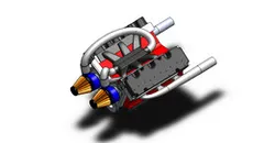 V6 twin turbocharger engine