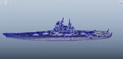 Yamato 2030  Futuristic Battleship  1 to 2000 scale 3D print model