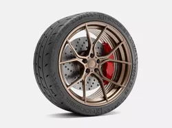 20x10 Stance SF07 Wheel Hoosier Track Attack Pro Tire 3D print model