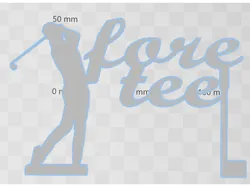40th Birthday Cake Topper - Golf