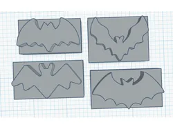 Bat Silhouette Play Doh / Clay Stamps