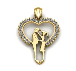 Couple Necklace Pendant 3D Printable Model