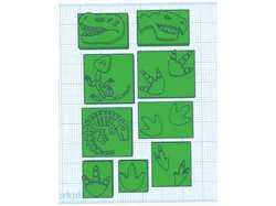 Dinosaur Fossil and Footprint Play Doh / Clay Stamps