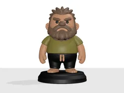 grumpy man figure
