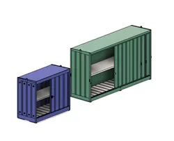 Model Railways Industrial  Large Oil Storage Cabinets for Resin 3D print model