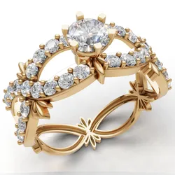 Nature Inspired Pave Ring CAD File for Printing