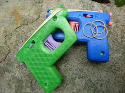Rubber Band Gun - with Selectable Semi- or Full Auto- Mode
