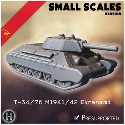T-34/76 model 1941/42 Ekranami (with up-armour) (small scales version) - Soviet army WW2 Second World East front Ostfront RPG Mini Hobby