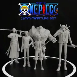 Characters & Creatures STL Download - ONE PIECE - 28MM MINIATURE SETby BOSSposes