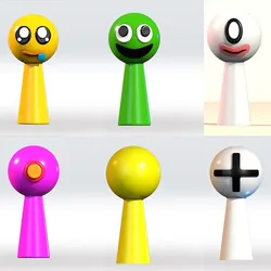 Characters & Creatures STL Download - Sprunki OC Pack STL file 3D Model 3mf Multicolor Fanartby FnFLab