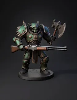 create a sci fi skaven model that has armor plates and is in an action