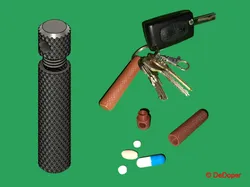 Keychain pill tube
