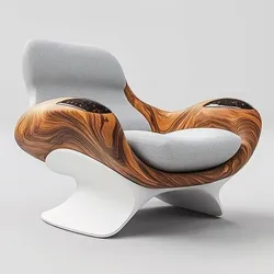 Sculptura Lounge Chair – Organic Modern Armchair OBJ