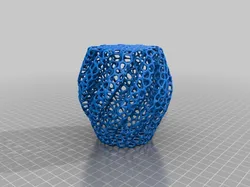Voronoi Twisted Gear Lamp