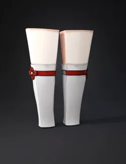 white stockings with red garter belt