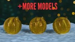 3D Christmas Ornaments Yellow BLEND STL model