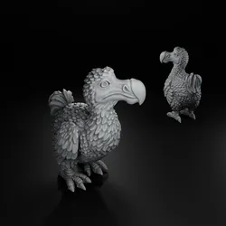 Alert Dodo Bird - Extinct Island Animal Miniature
