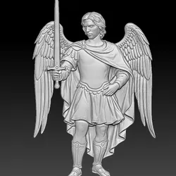 Archangel Michael Bas-Relief 3D print model