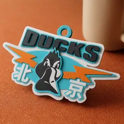 CBA Beijing Ducks keychain badge color printable and renderable 3D Print Model in Keychains 607218