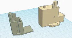 Cetus 3D Y Axis Endstop Holder Front and Z Top Solid Model