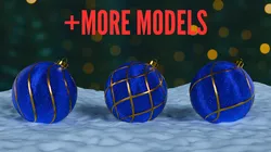 Christmas Ornaments Blue BLEND STL