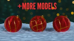 Christmas Ornaments Red BLEND STL