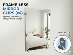 Clips de Pared Minimalistas para Espejos sin Marco - Modelo de impresión 3D gratuito