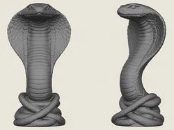 Cobra Snake Statue 3D Print Model in Sculpture 627111